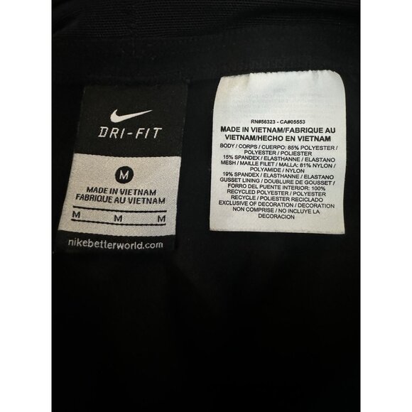 Nike Womens Dri Fit Tech Tights Drawstring Pockets Mesh Ankle Zippers Black Sz M - Picture 16 of 16